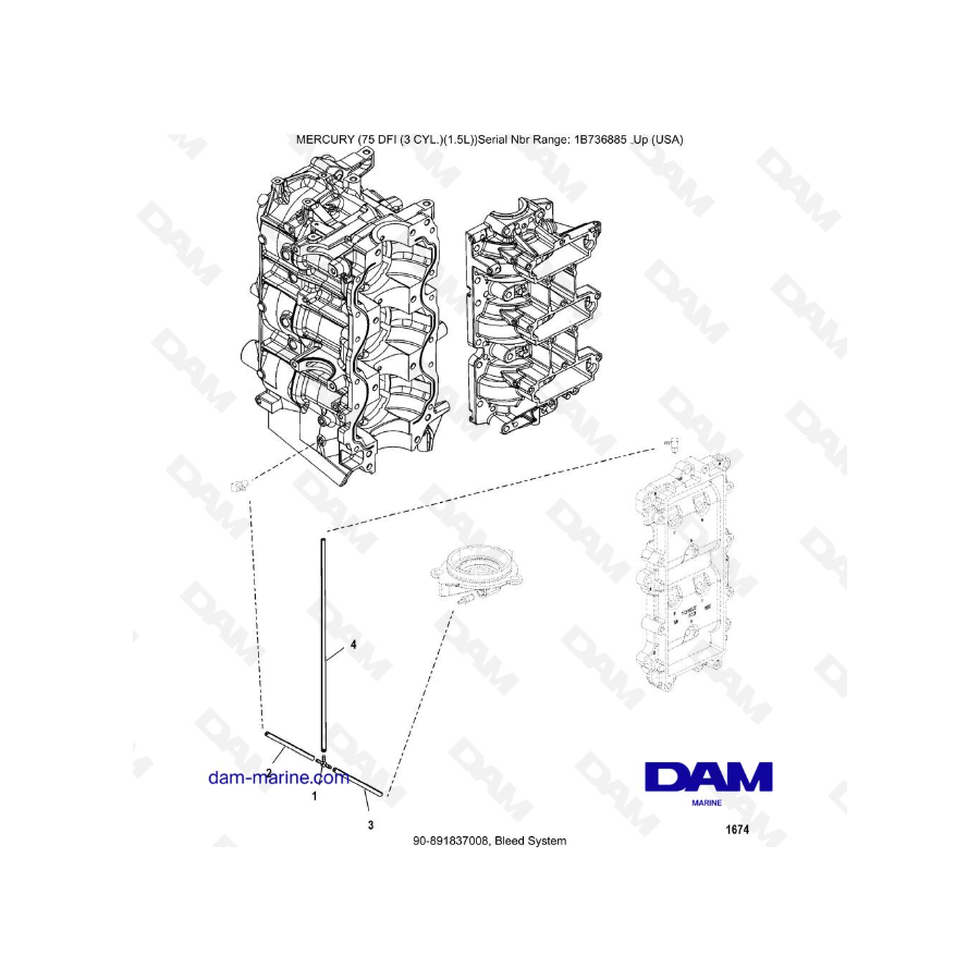 Mercury Optimax 75 - Bleed System Mercury Optimax 75 - Bleed System
