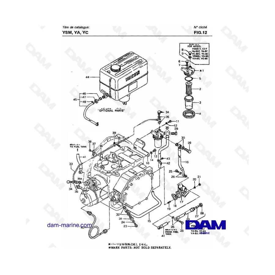 Yanmar YSM8 / YSM12 - FUEL OIL SYSTEM Yanmar YSM8 / YSM12 - FUEL OIL SYSTEM
