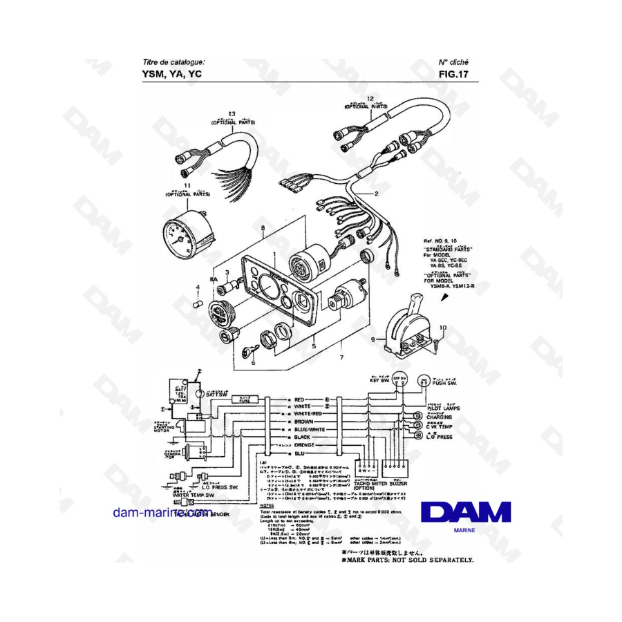 Yanmar YSM8 / YSM12 - INSTRUMENT PANEL