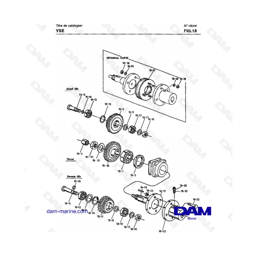 Yanmar YSE8 / YSE12 - CLUTCH (THRUST SHAFT, IDLE GEAR SHAFT)