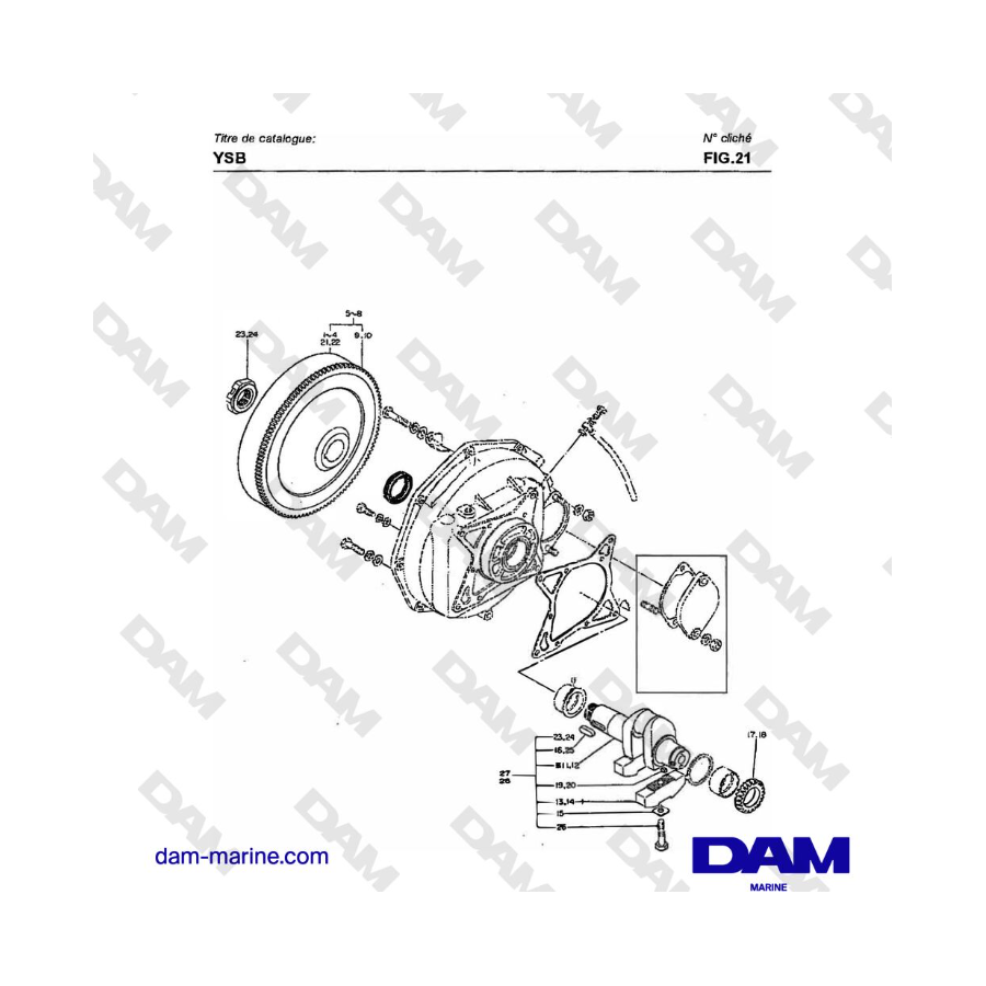 Yanmar YSB8 / YSB12 - CRANKSHAFT Yanmar YSB8 / YSB12 - CRANKSHAFT