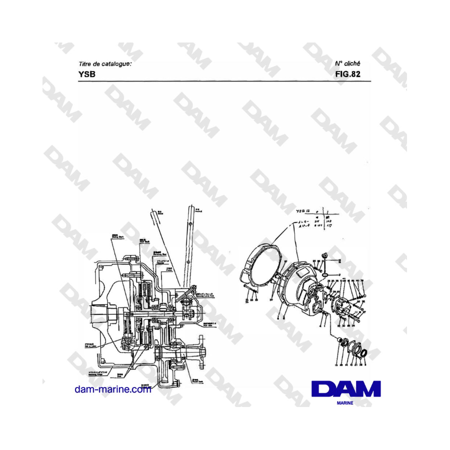 Yanmar YSB8 / YSB12 - CLUTCH CASE Yanmar YSB8 / YSB12 - CLUTCH CASE