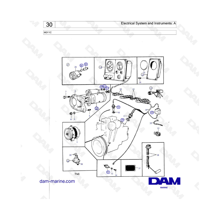Volvo Penta MD11C - Electrical System and Instruments: A Volvo Penta MD11C - Electrical System and Instruments: A
