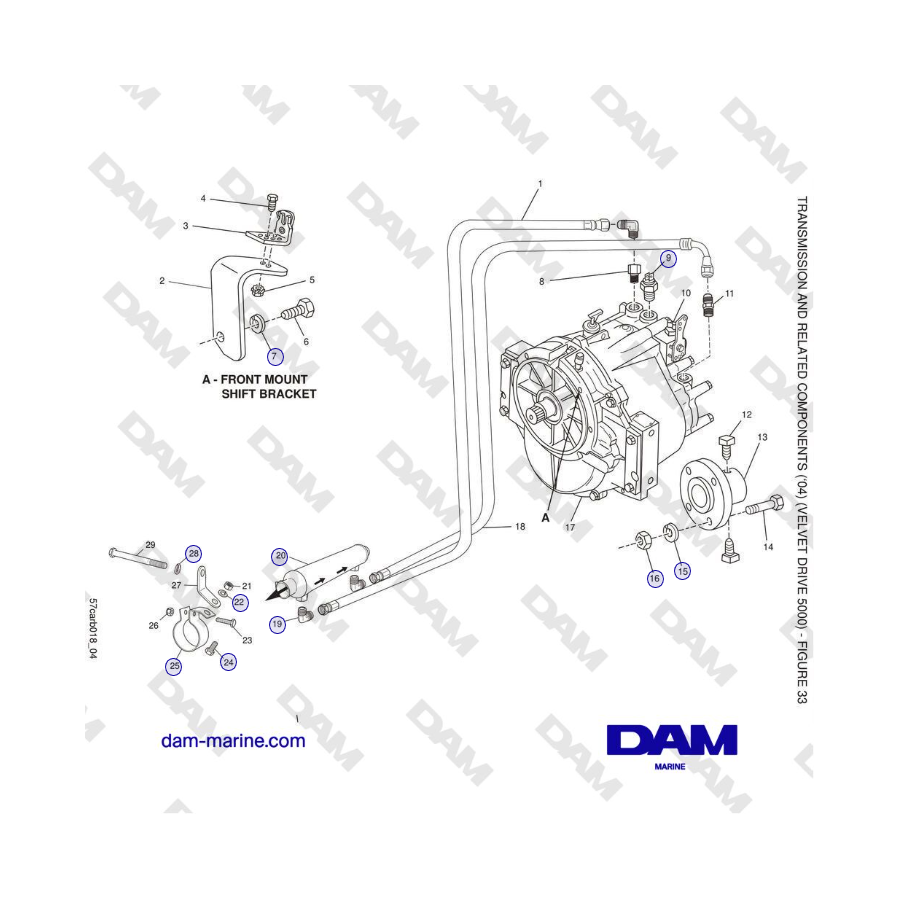 Crusader 5.7L Carburetor Classic Series (1999-2005 MY) - TRANSMISSION AND RELATED COMPONENTS (‘04)