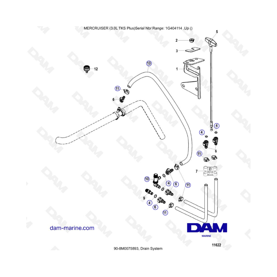 MERCRUISER 3.0L TKS – Drain system