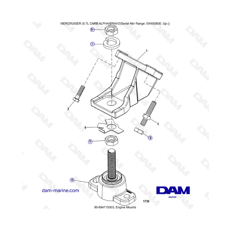 MERCRUISER 5.7L CARB – Engine Mounts