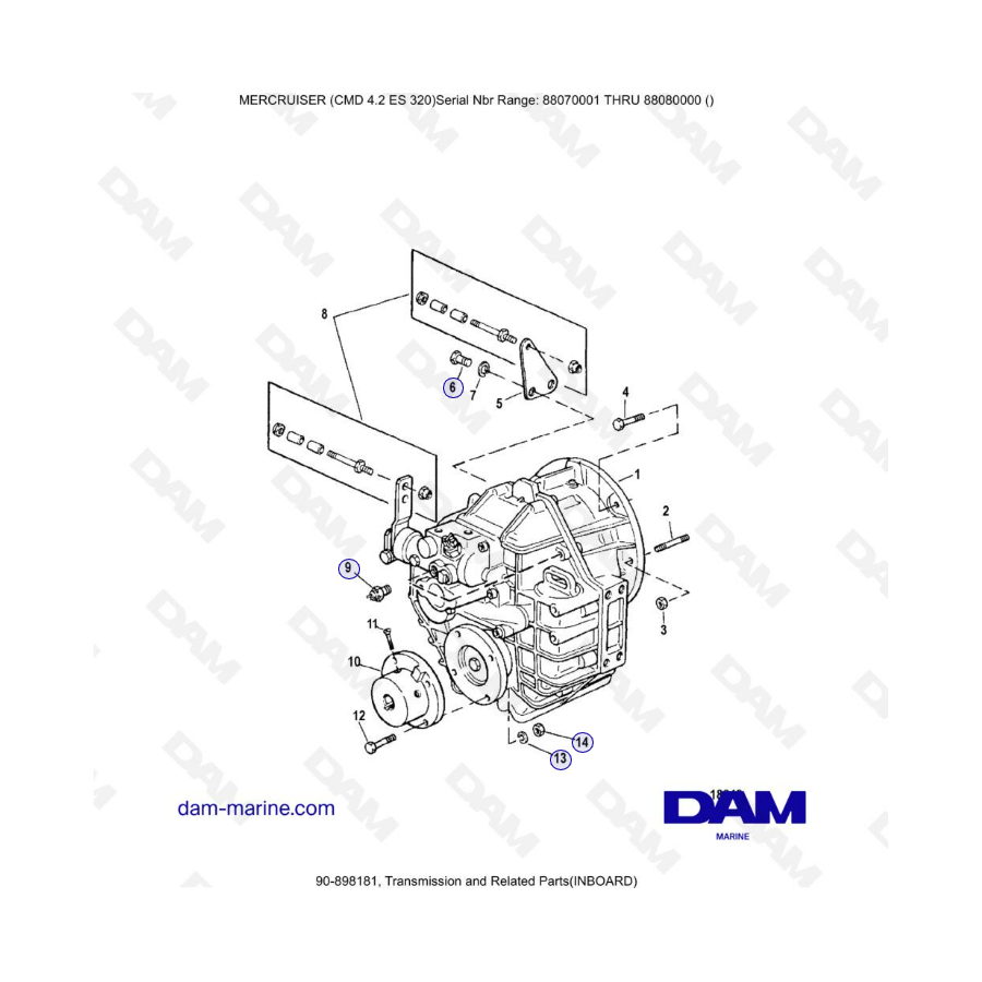 MERCRUISER CMD 4.2 ES 320 - Transmission " related parts (inboard)