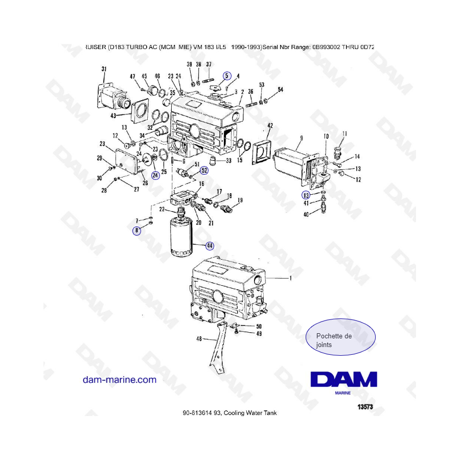 MERCRUISER D183 TURBO AC - Cooling water tank