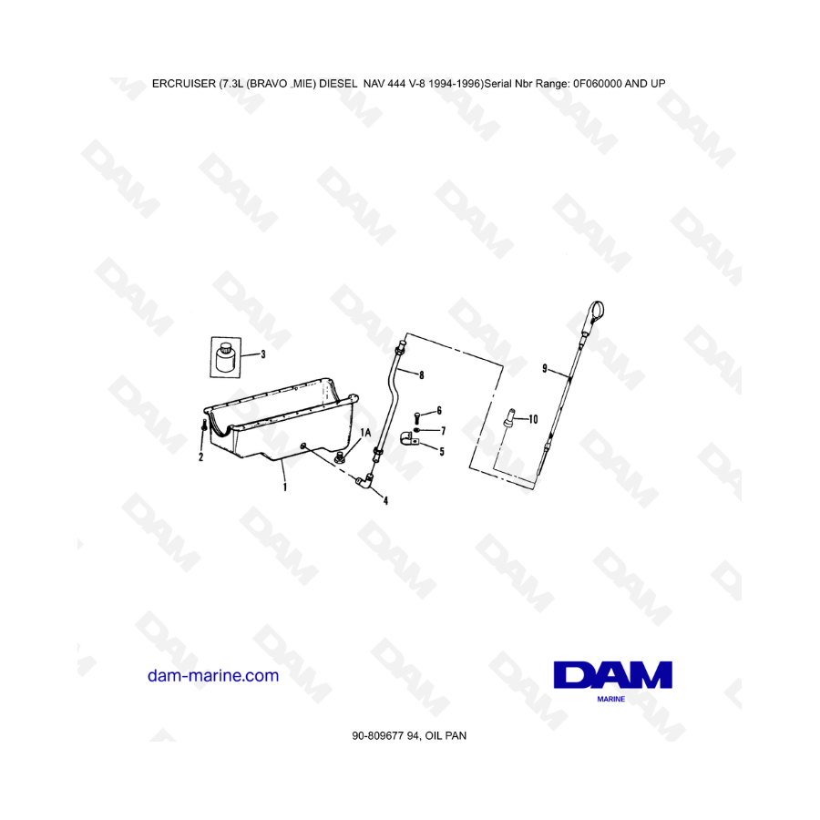 Mercruiser 7.3L NAV 444 - Oil pan Mercruiser 7.3L NAV 444 - Oil pan