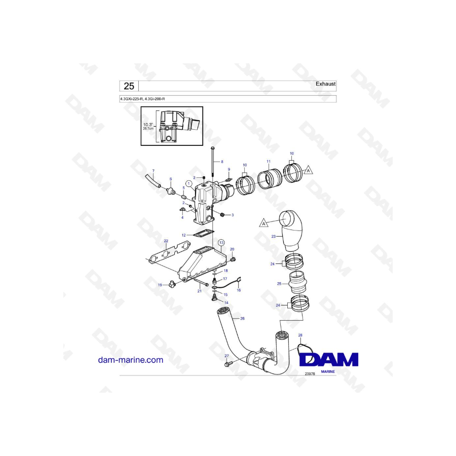Volvo Penta 4.3L GI - Exhaust