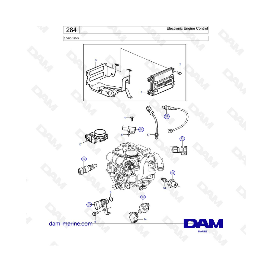 Volvo Penta 5.0L GI - Electronic engine control 