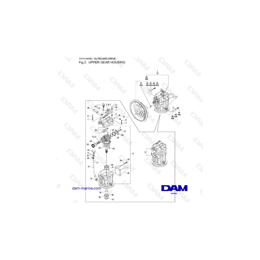 Yanmar SD60 - Upper gear housing Yanmar SD60 - Upper gear housing