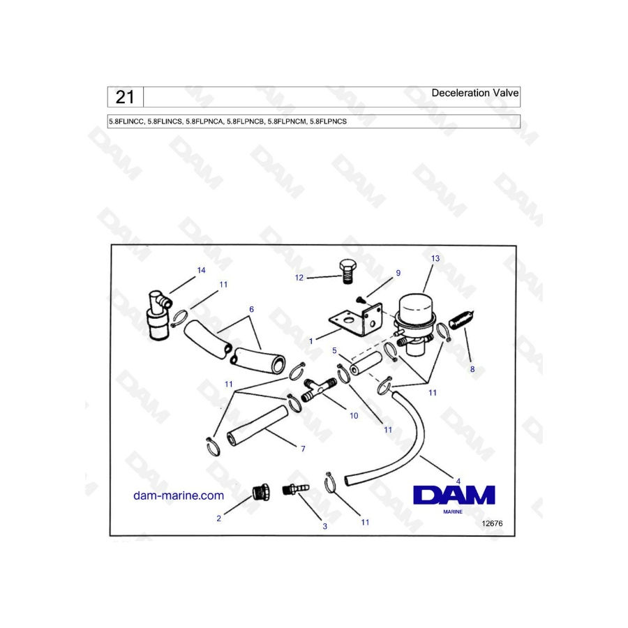 Volvo Penta 5.8L FI - Deceleration valve Volvo Penta 5.8L FI - Deceleration valve