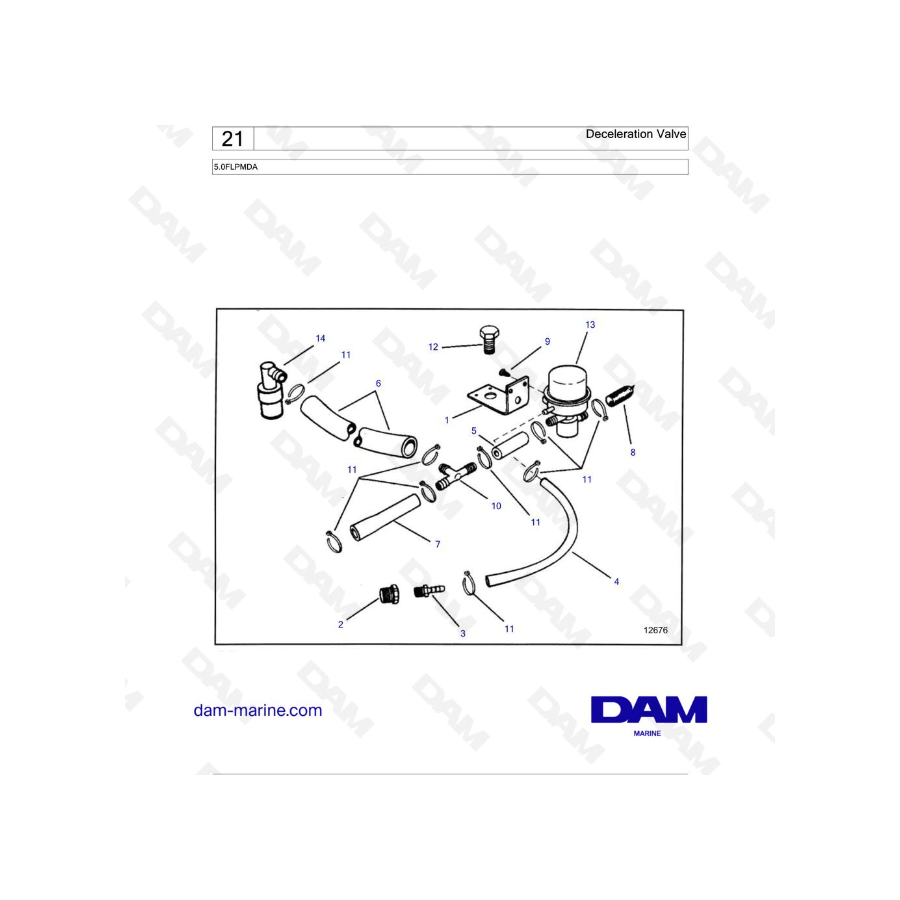 Volvo Penta 5.0L FL - Deceleration Valve Volvo Penta 5.0L FL - Deceleration Valve