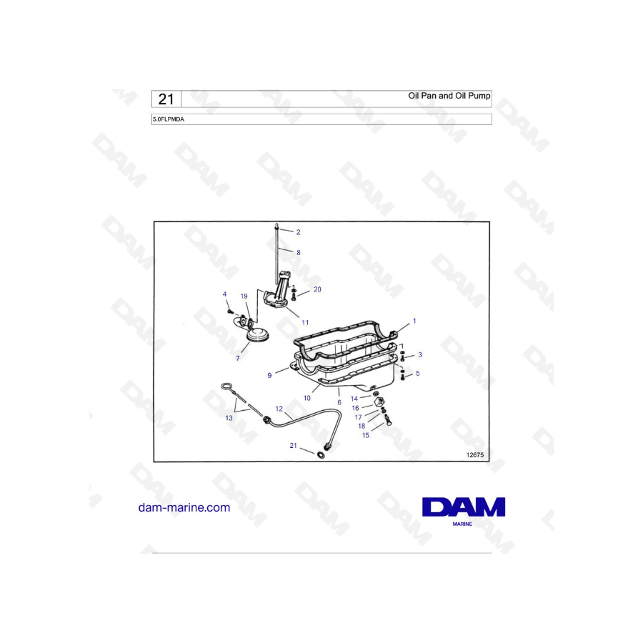 Volvo Penta 5.0L FL - Oil Pan and Oil Pump Volvo Penta 5.0L FL - Oil Pan and Oil Pump