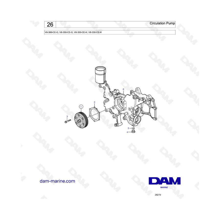 Volvo Penta V8-300 - Cicruclation pump Volvo Penta V8-300 - Cicruclation pump