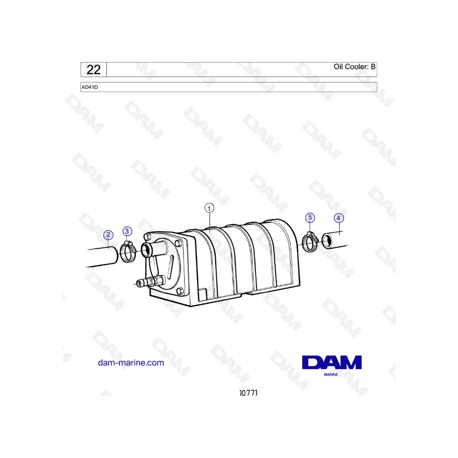 Volvo Penta AD41D - Oil cooler