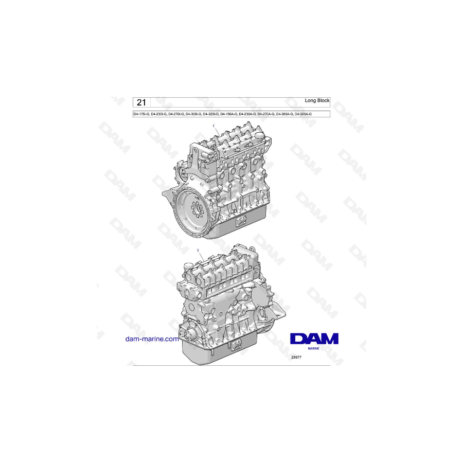 Volvo Penta D4-175I-G / D4-230I-G / D4-270I-G / D4-300I-G / D4-320I-G / D4-150A-G / D4-230A-G / D4-270A-G - Long Block Volvo Penta D4-175I-G / D4-230I-G / D4-270I-G / D4-300I-G / D4-320I-G / D4-150A-G / D4-230A-G / D4-270A-G - Long Block