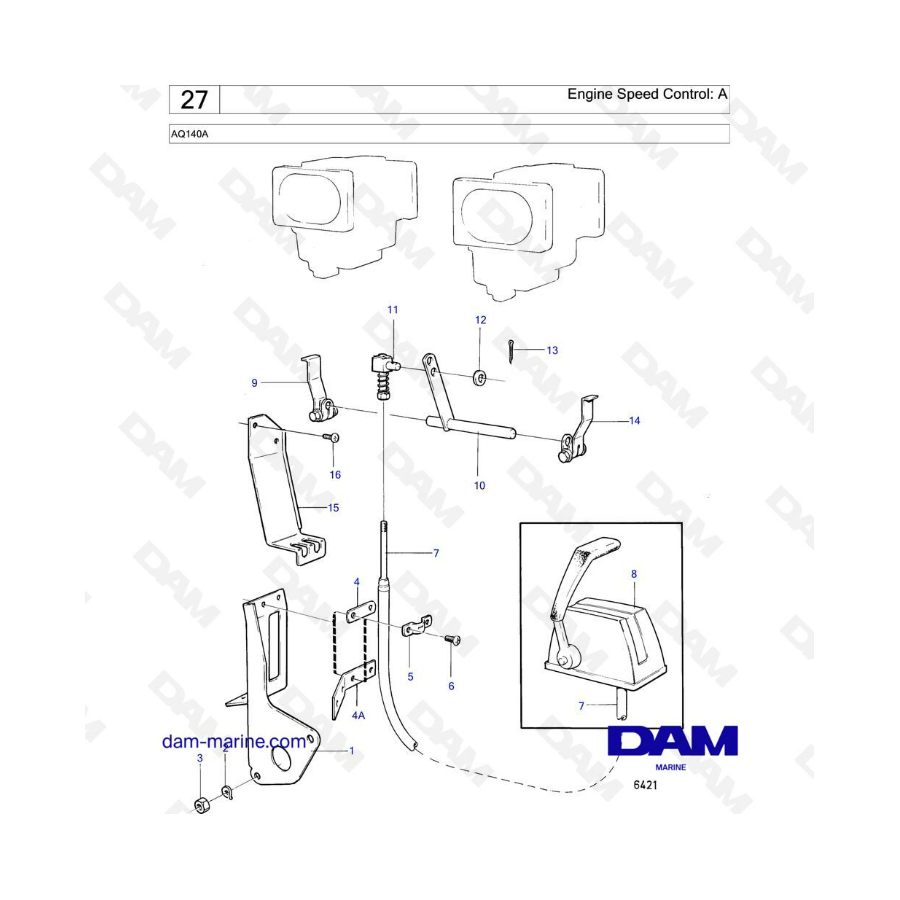 Volvo Penta AQ140A - Engine Speed Control: A